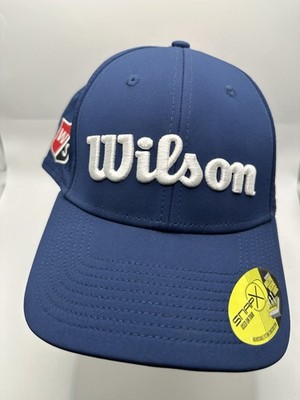 Wilson Staff Tour Mesh Performance Golf Hat Stretch Fit Blue Cap NWT S/M