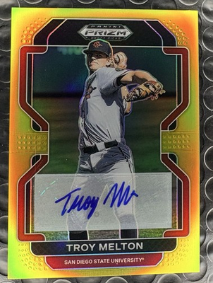 #ad 2022 Troy Melton Prizm Gold Auto 10 #PDP117 Tigers Prizm Draft Picks $99.95