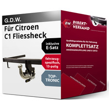 Für C1 Fliessheck I PM/PN (G.D.W.) Anhängerkupplung abnehmbar + E-Satz 13pol neu