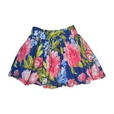 NWOT Abercrombie  Fitch Floral Layered Tiered Mini Skirt Pink Blue Pleated XS