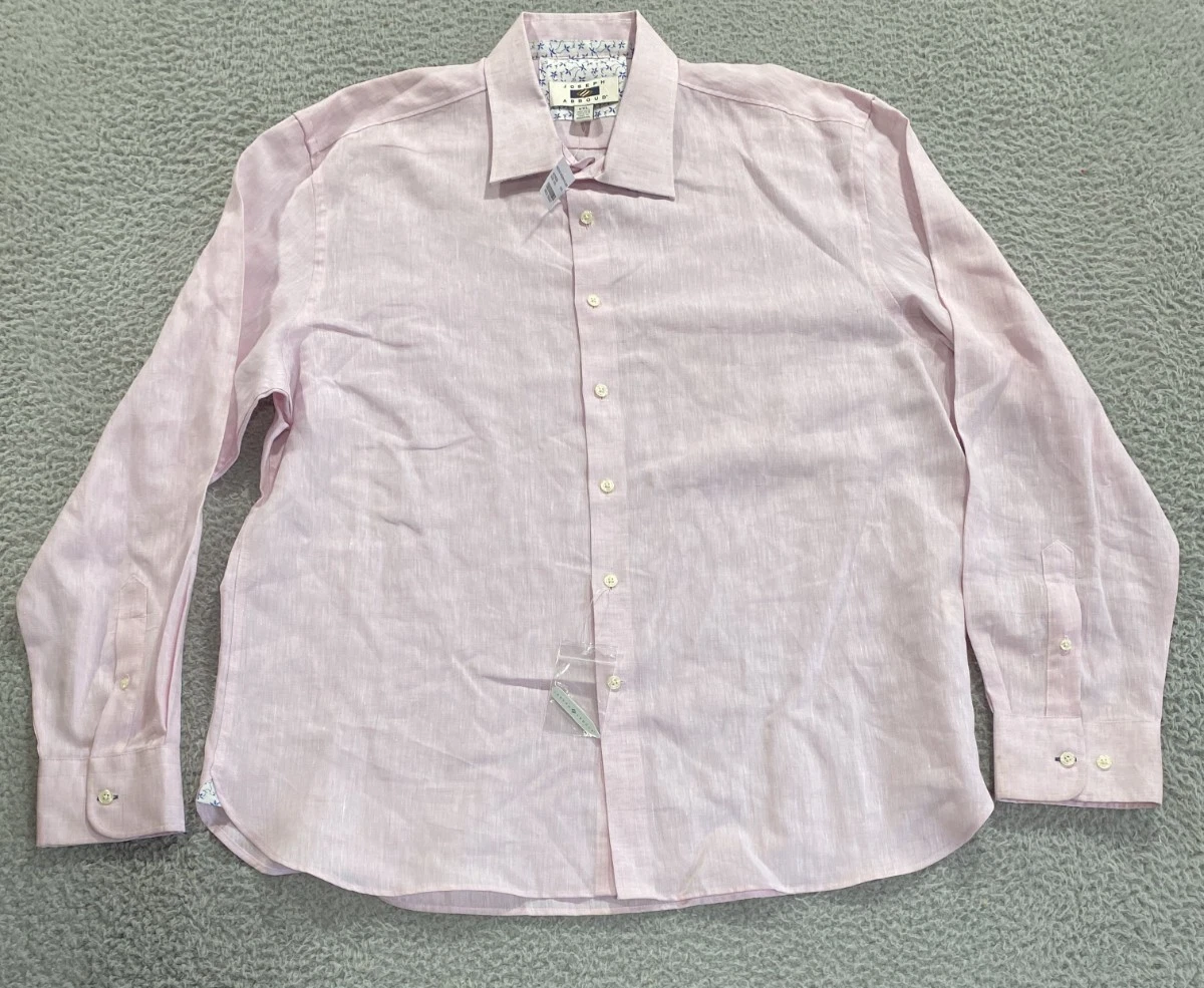 Joseph Abboud Shirt Mens 2XL Blue Lightweight Linen Long Sleeve NWT