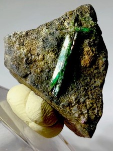 Extraordinary Neon Green Colombian Emerald Crystal Natural Raw Cluster Specimen