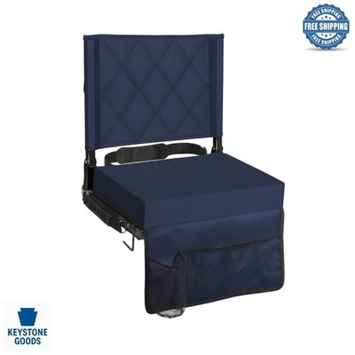 Padded Bleacher Seat with Back Support & Carry Handle