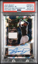 2023 PANINI SELECT SELECT SWATCHES SIGNATURE KEN GRIFFEY JR. 13/23 PSA 8 AUTO 10