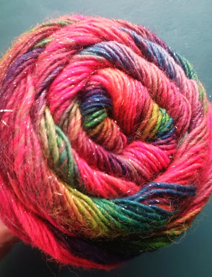 Lang Mille Colori Socks & Lace Luxe Yarn New 100 gm Ball Wool/Poly/Stellina 50 - Image 3 of 4