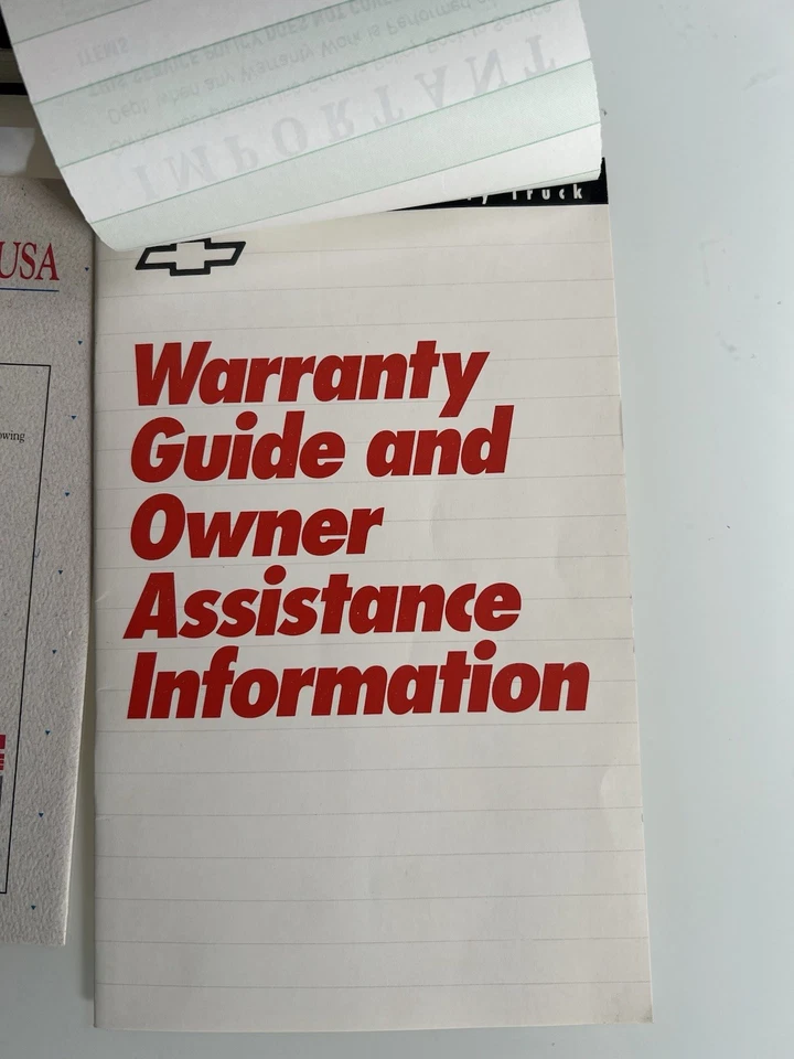 1992 Chevrolet S-10 Blazer Caminhão Manual do Proprietário Guia do Usuário - Imagem 4 de 4