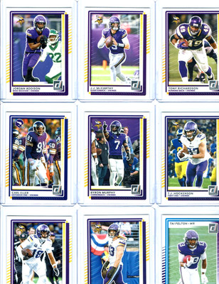 2025 Donruss Football Minnesota Vikings Team Set 10 Base Cards + 3 BONUS Cards +
