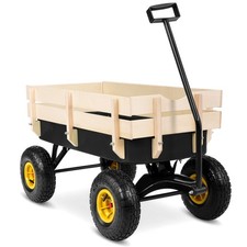Steel Garden Cart 220lb Capacity Heavy Duty Yard Wagon Utility Cart 10inch Tires