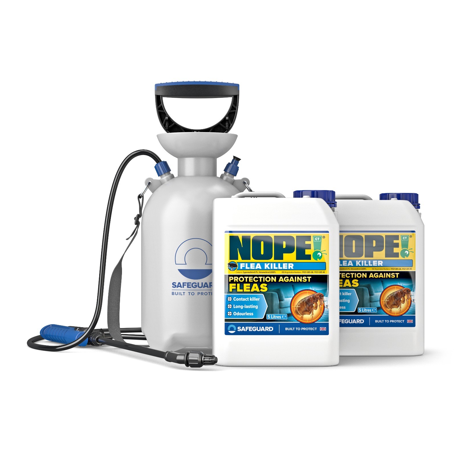 NOPE CT Flea Killer Spray for The Home Treatment 2x5L & Sprayer–Indoor & Outdoor