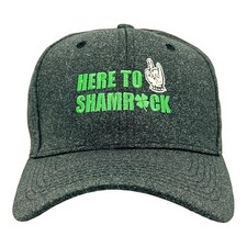 Here to Shamrock Funny Hat St Patricks Day Graphic Novelty Hats