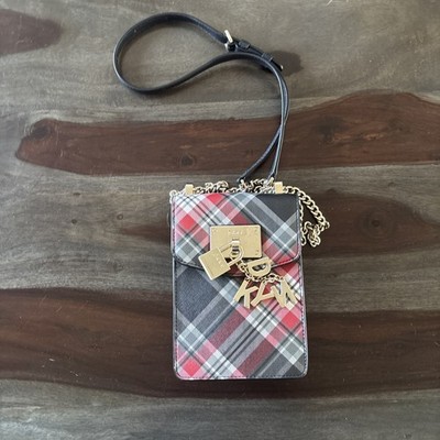 DKNY Elissa Plaid North South Crossbody Bag NWOT