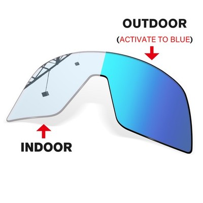 Transition-Clear to Blue Replacement Lenses for Oakley Sutro OO9406 Sunglasses