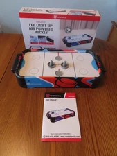 MD Sports Tabletop LED Light-Up  Air-Powered Hockey Game
