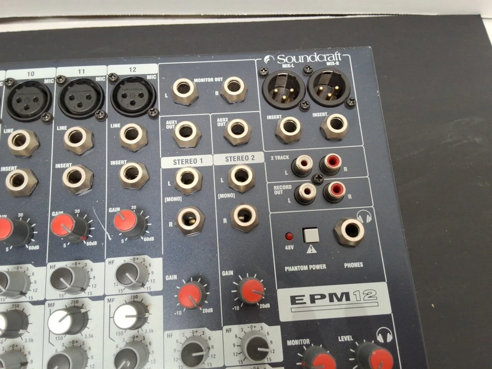 Soundcraft EPM12 - 12 mic 2 stereo mixer console live sound desk audio recording - Image 4 of 4