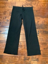 Juicy Couture Black Juicy Cherry Y2K Ruffle Cuff Jogger Sweatpants, Size M