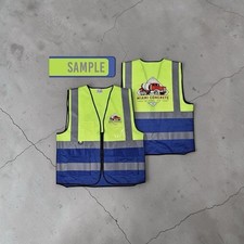 Safety Vest with Logo, Hi-Vis Reflective Work Vest  Pack of 4  custom Name  