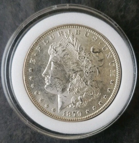 1879 S $1 Morgan Silver Dollar in a Capsule