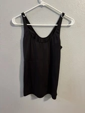Cupid  Bust Slimming Control Stretch Shapewear Cami Tank Top Sz 2 XL Black