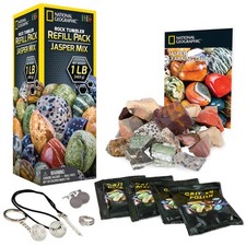 NATIONAL GEOGRAPHIC Rock Tumbler Refill Kit - 1 Lb. Jasper Rocks for Tumbling -