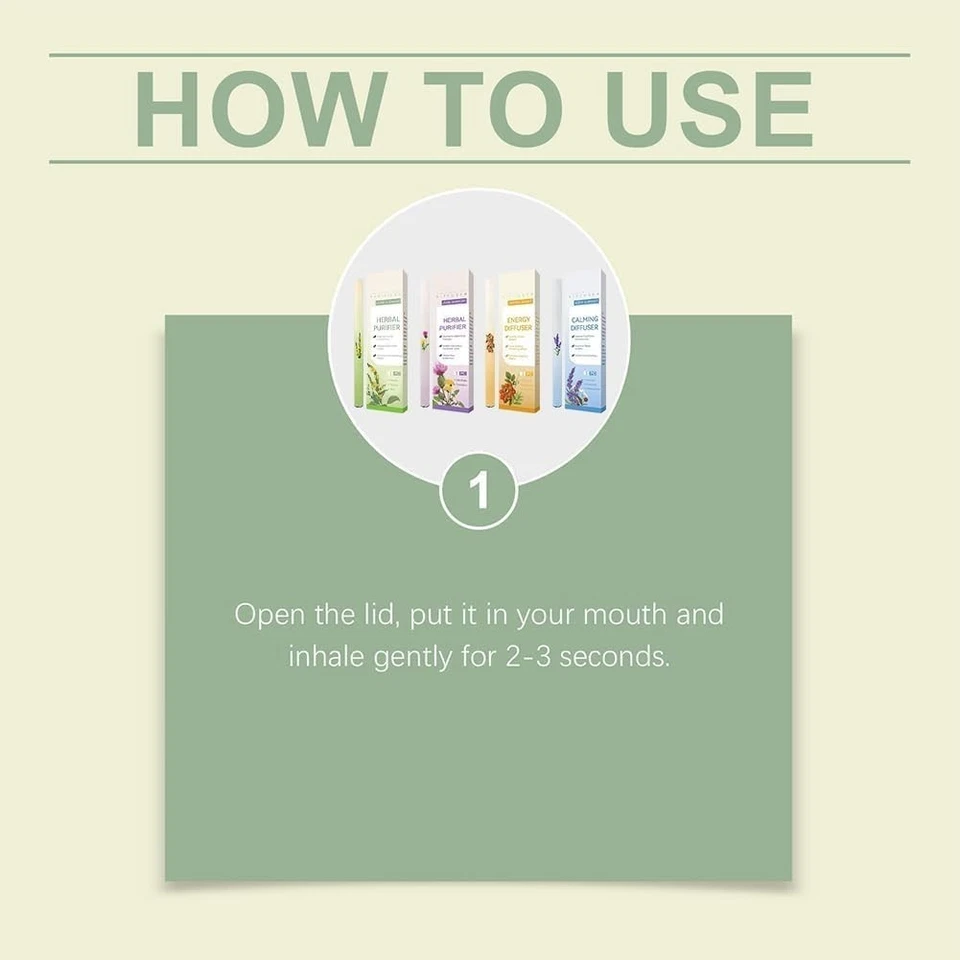 Herbal Aromatherapy Diffuser Stick – Non-Nicotine | Energy, Lung Cleanse, Calm - Image 2 of 4