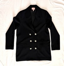 Show Me Your  Mumu Black Bling Blazer Dress, Size Small