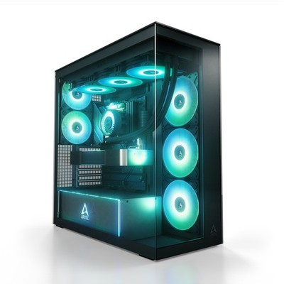 ARCTIC Xtender (Mirror Black) PC-Case Verspiegeltes Glas E-ATX Tower Gaming