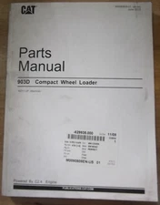 CAT CATERPILLAR 903D COMPACT WHEEL LOADER PARTS MANUAL BOOK S/N MZY00001-UP