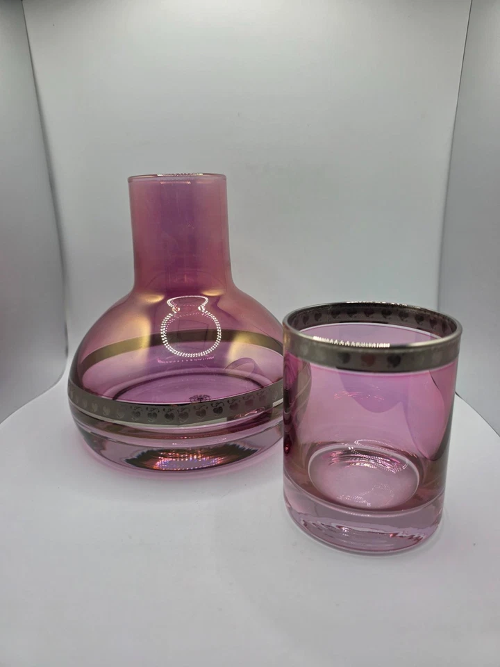 Junto à Garrafa Tumble Up Vidro Bombaim Roxo feito na Polônia com Vidro 6,75" - Imagem 2 de 4