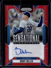 2025 Panini Prizm Bobby Miller Sensational Signatures Red Prizm Auto #/99