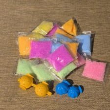 Kids Assorted Colored Bath Bombs with Plastic Molds Tools