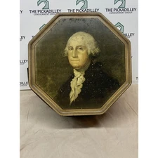 Loose Wiles Biscuit Tin George Washington Mount Vernon Vintage Decor