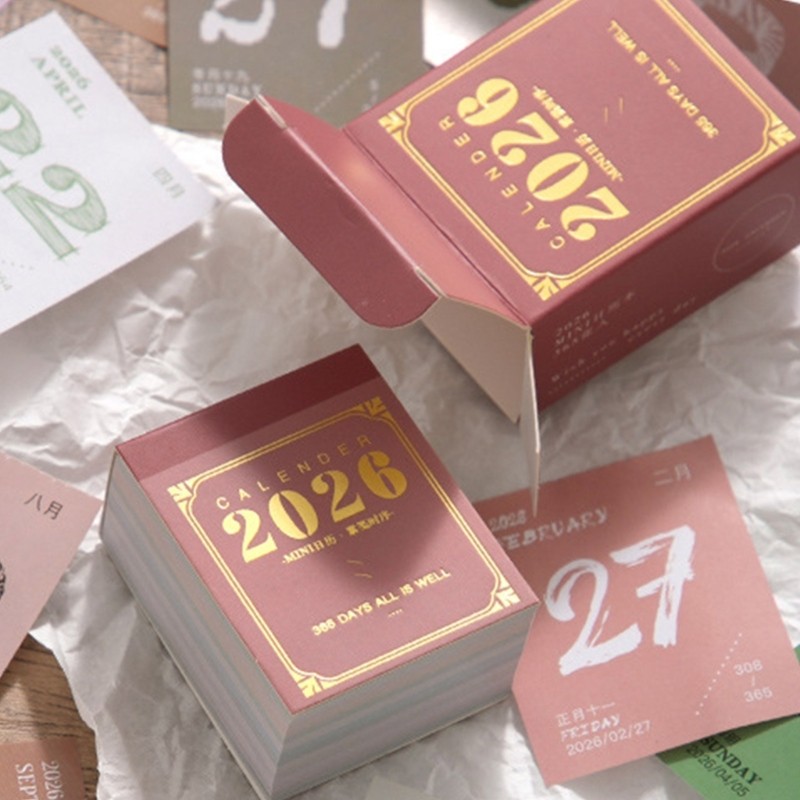 2026 Small Desk Calendar 365 Day Tearable Paper Calendar For Notes ...