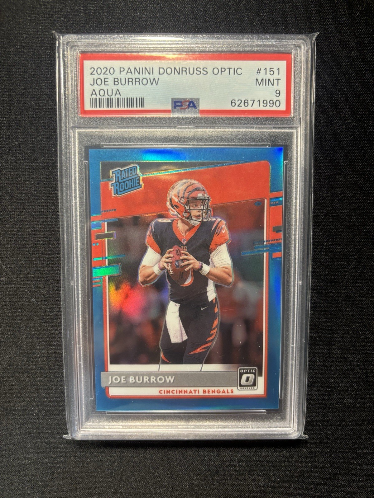 2020 Panini Donruss Optic Joe Burrow Aqua /299 PSA 9