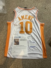 TENNESSEE VOLUNTEERS- NATE AMENT SIGNED AUTOGRAPH JERSEY ACOA LETTER COA NBA 