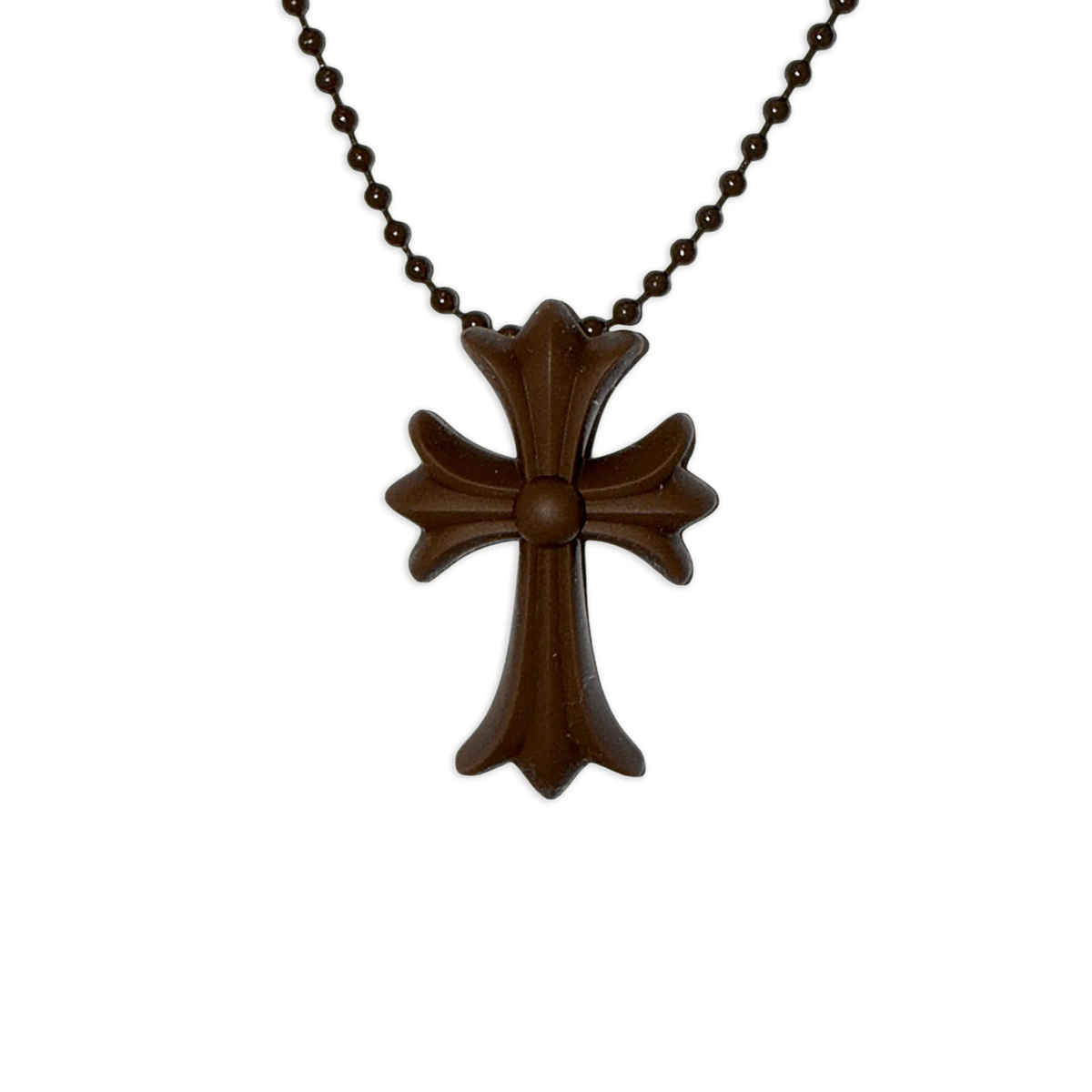 Chrome Hearts Brown Silicone Cross Necklace | eBay