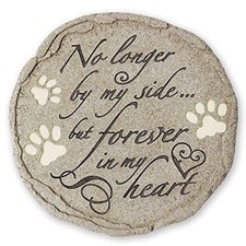 Pet Memorial Stone - No Longer By My Side But Forever In My Heart, Rainbow