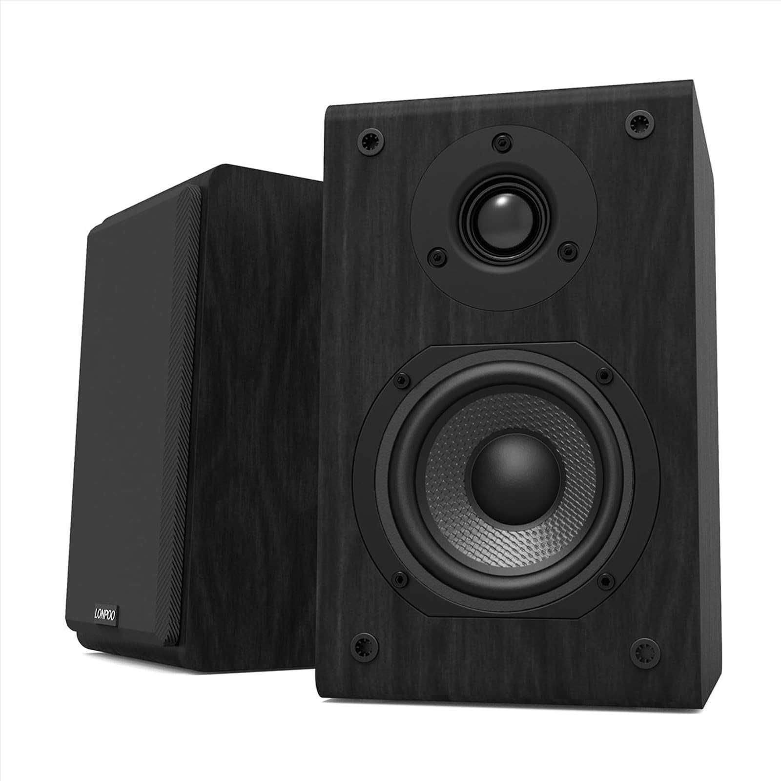 LONPOO LP 42 Coppia Diffusori da Scaffale Passivo Hi Fi Legno Altoparlante 75W