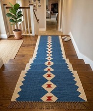 navajo runner Handmade Wool Jute Vintage moroccan Rug Kilim Rug Aztec rug stair