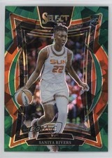 2025 Panini Select WNBA Concourse Green Ice Prizm Saniya Rivers Rookie RC 1q03