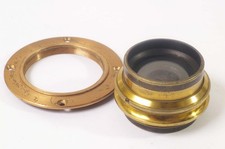 F97820 5X7 6X8 Brass Wide Angle Large Format Lens   EX  Glass READ 