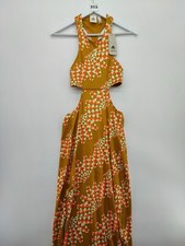 Adidas Women's Farm Rio Maxi Dress Gold Size M US