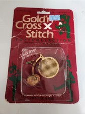 Vintage Gold'n Cross Stitch Ornament TRICYCLE 24K Gold Plated USA Made New