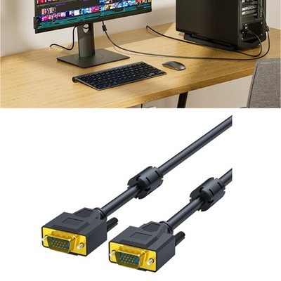 VGA Computer Cable Interferences Blocking Crystal Sharply 1080P Output