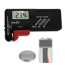 Universal Battery Voltage Tester With LCD Screen Display Test Range 1.5V, 9V