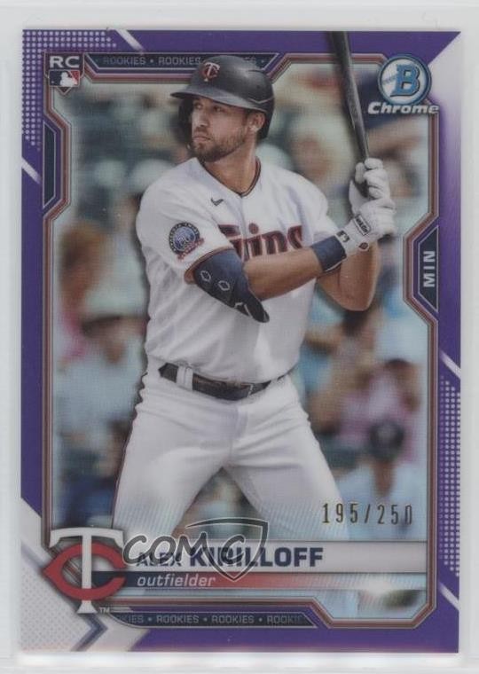 2021 Bowman Chrome Purple Refractor 195/250 Alex Kirilloff #3 ya6