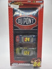 NEW - 2008 Jeff Gordon #24 DuPont Winners Circle 2 Car Set W/Hood Nicorette