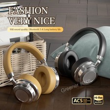 Wireless Metal Retro Headphone Bluetooth Over-Ear Earphones 5.4 Sports Headset