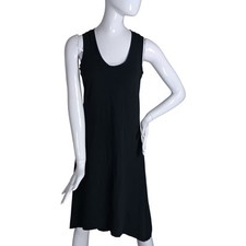 Gap Linen Tank Dress Size Medium Black Jersey Material Sleeveless Summer Perfect