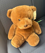 Vintage Plush Bear with Tag Label, Made in Korea