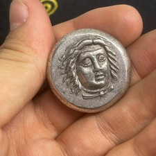 Wonderful Ancient Roman Greek Bronze Coin Intaglio In Excellent Condition